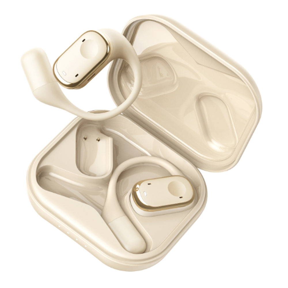 Wireless Open Ear Earbuds Earhooks Style Bluetooth 5.3 Headphones Beige