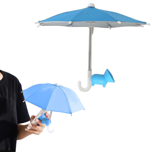 Phone Umbrella Suction Cup Stand Outdoor Phone Shade Cover Sky Blue
