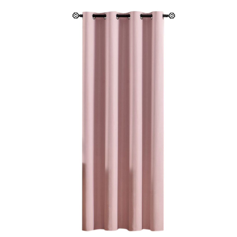 100% Blackout Curtain Panel with Black Liner �Heat & Light Blocking Pink