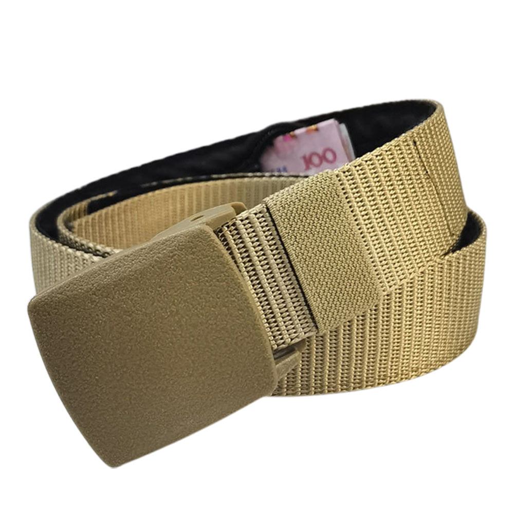 Security Money Belt Security Waist Wallet Travel Hidden Money Pouch Khaki