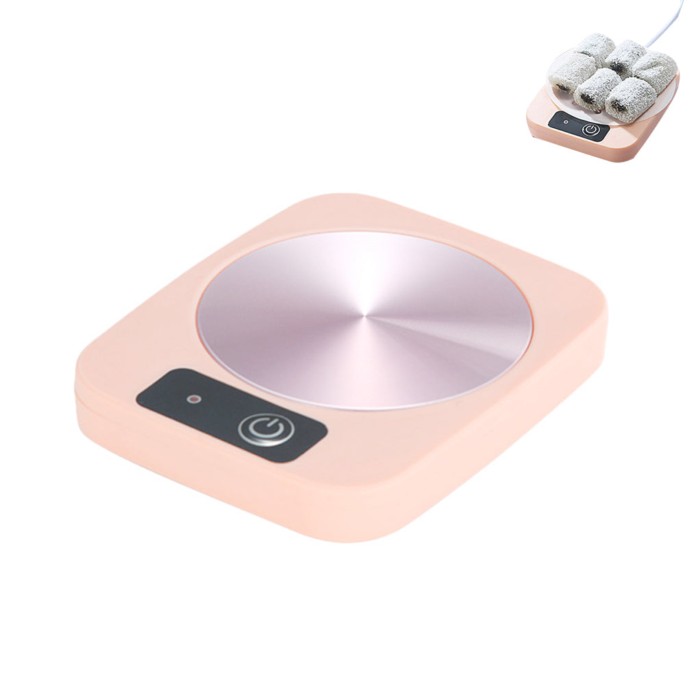 Electric Coffee Mug Warmer Milk Food Hot Plate Cup Warmer for Home Office Pink