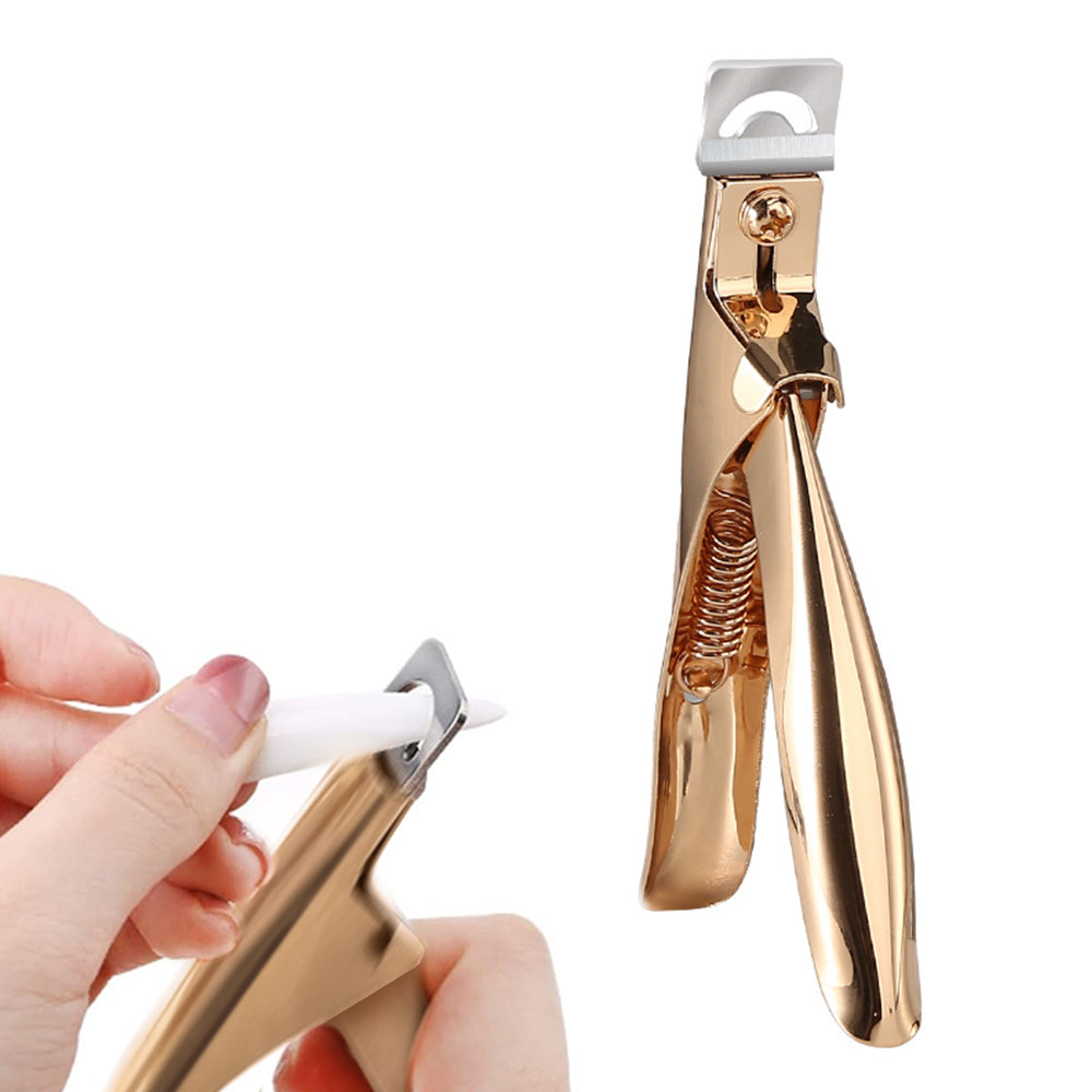 Nail Scissor False Nail Clipper Acrylic Nail Tips Cutter Manicure Tool Golden
