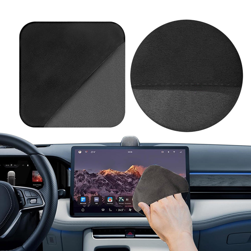 2Pcs Car Screen Cleaner Pad Microfibre Dual-Sided Cleaning Cloth for Touchscreens Lenses