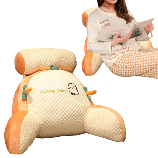 Back Rest Reading Pillow Neck Lumbar Support Pillow Chair Cushion Orange Toast