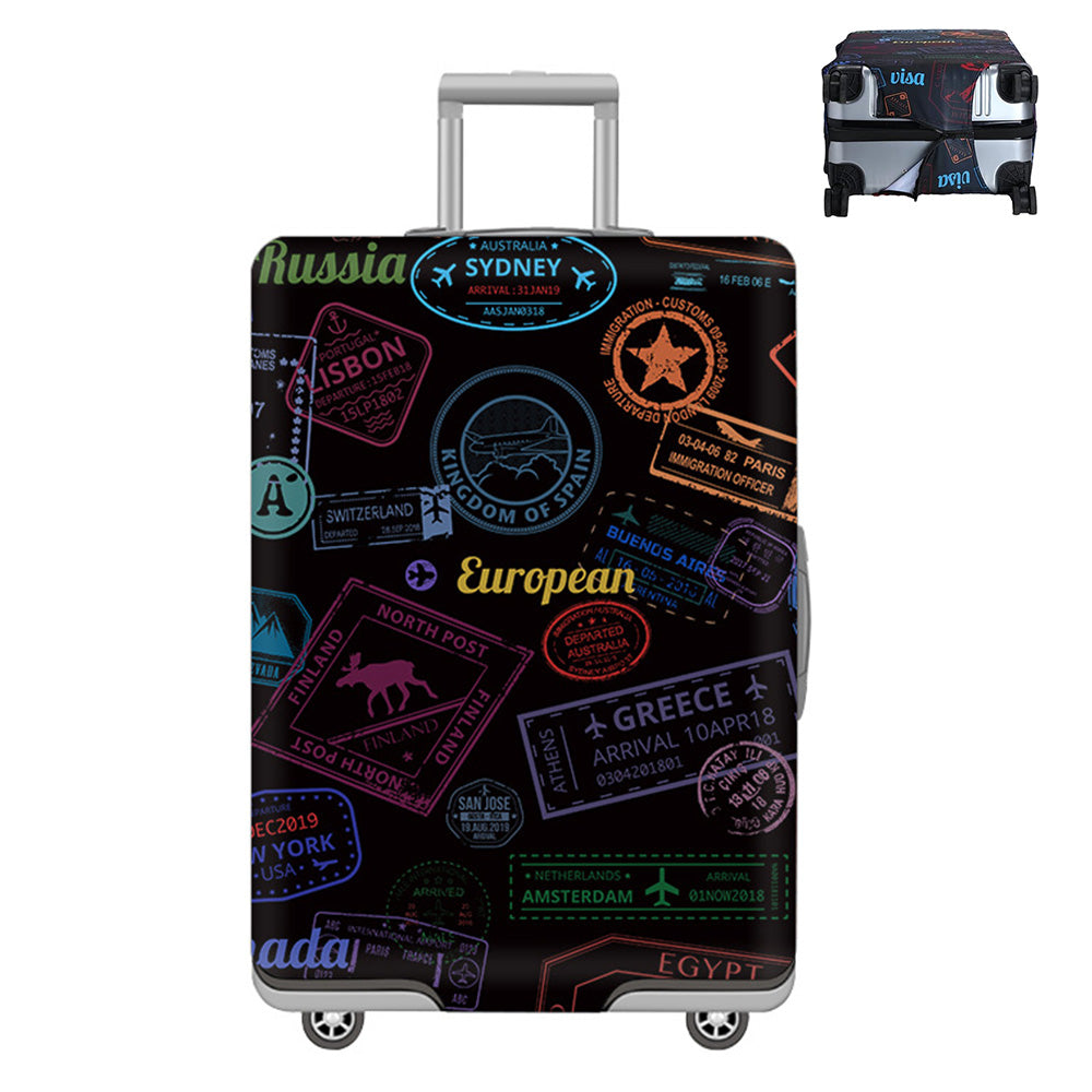 Elastic Protective Luggage Cover Stretchable Travel Suitcase Protector Black