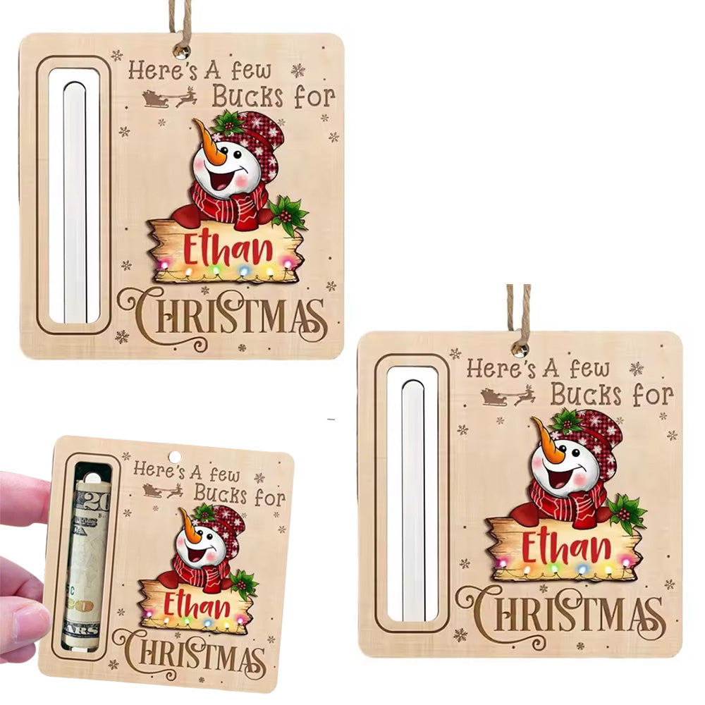 2Pcs Christmas Money Holders Funny Christmas Cash Holder Xmas Tree Hanging Ornaments Style 2