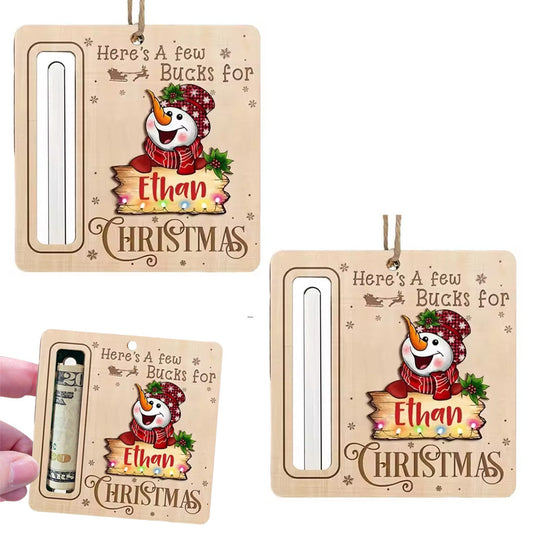 2Pcs Christmas Money Holders Funny Christmas Cash Holder Xmas Tree Hanging Ornaments Style 2