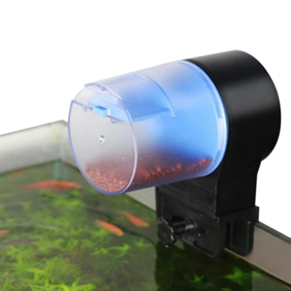 Automatic Fish Feeder Battery Powered Food Dispenser with Timer for Fish Tank Small Aquarium