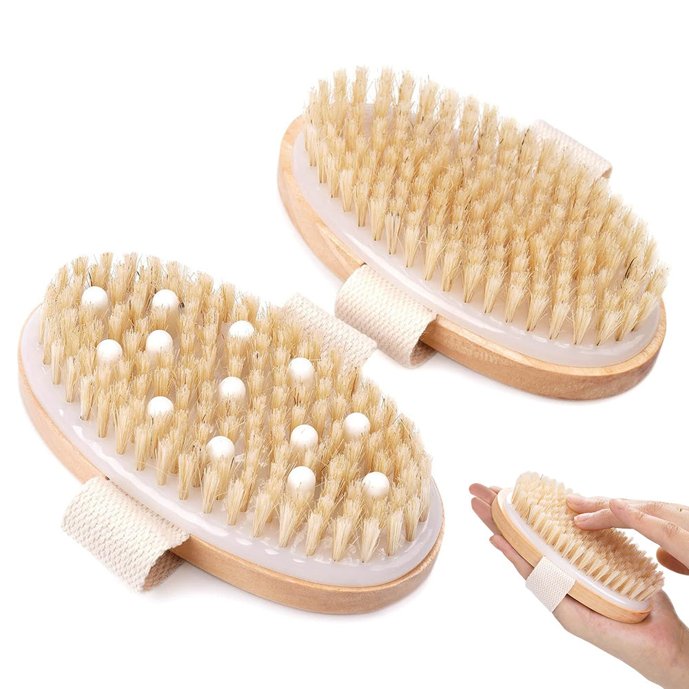 2Pcs Bath Brushes Body Exfoliating Brush for Skin Cleaning