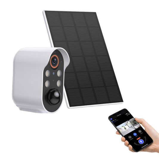 1080P WiFi Solar Security Camera Wireless Motion Detection Surveillance Camera 2-Way Audio Color Night Vision Cam