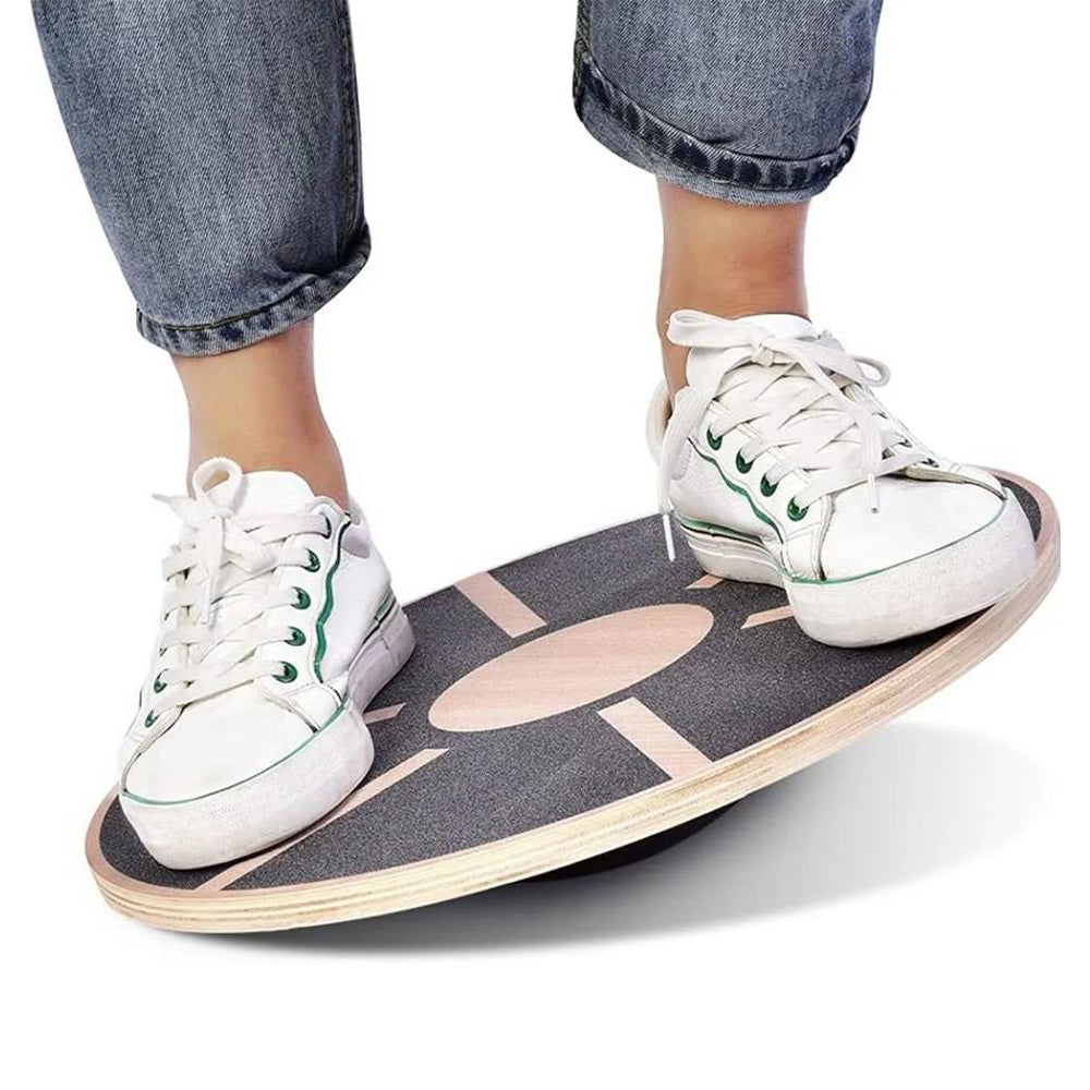 Non-Slip Balance Board Wooden Rocker Board Wobble Boards Yoga Exercise Balance Training Equipment