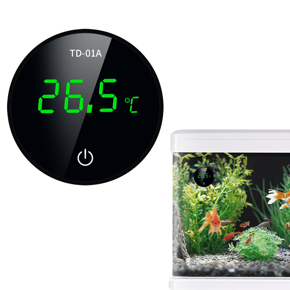 For Fish Tank Digital Thermometer LED Display Tank Thermometer Aquarium Temperature Measurement Tool