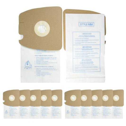10 Pack Replacement Vacuum Bags Compatible with Eureka Style MM Eureka Mighty Mite 3670 and 3680 Series Canister Vacuums