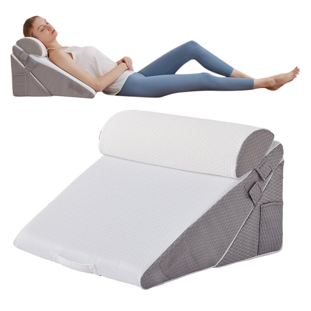 Wedge Pillow Headboard for After Surgery Adjustable Wedge Pillow for Acid Reflux Relief
