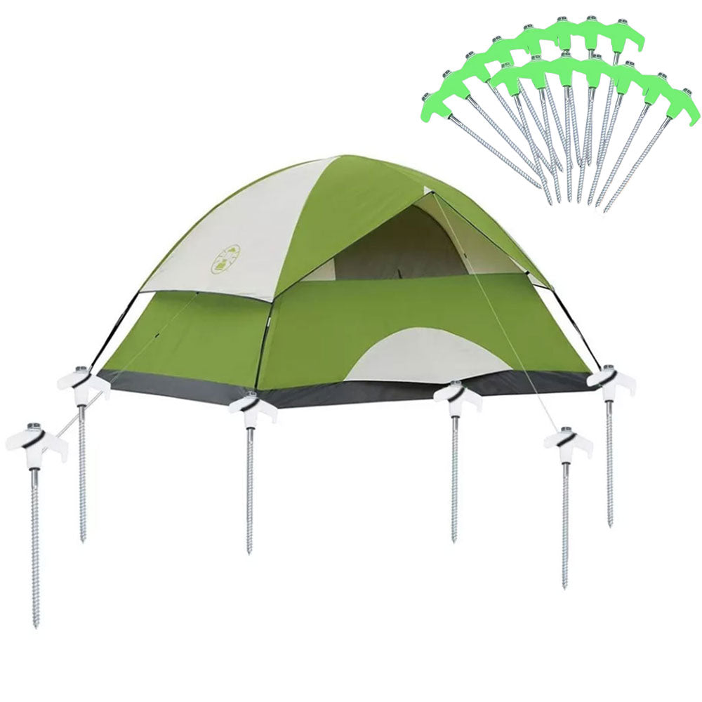 15Pcs Glow in the Dark Tent Pegs Heavy Duty Ground Anchor Tent Stakes