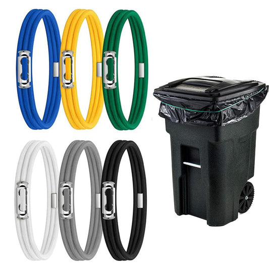 6Pcs Adjustable Garbage Can Bands Trash Can Rubber Bands for Home Office