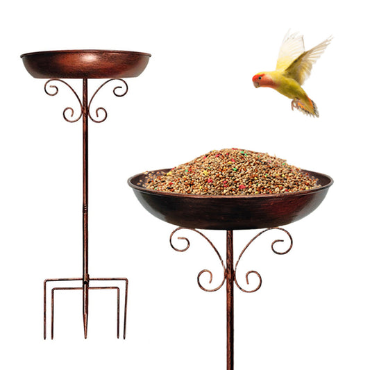 Vintage Metal Bird Bath & Feeder ââ‚?Weather-Resistant Garden Stand Decor