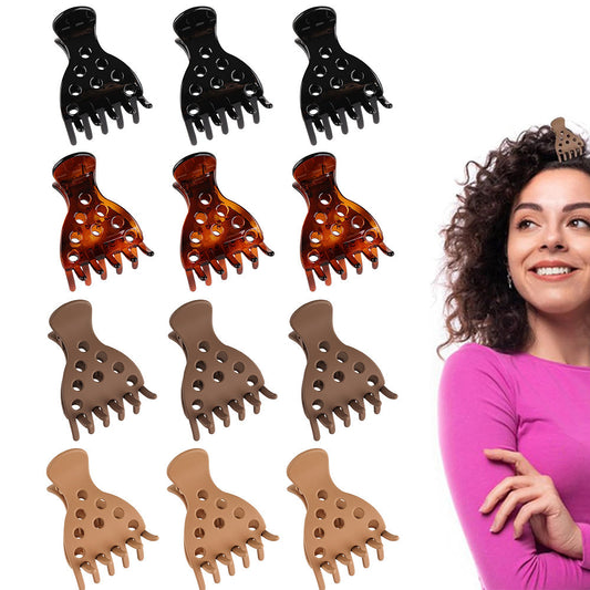 12Pcs Lightweight Hair Claw Clips for Thick and Thin Hair Styling