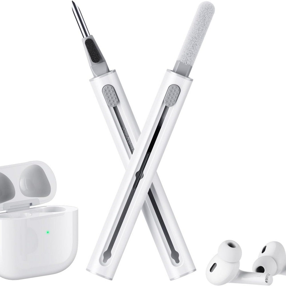 2 Set of Multi-Function Cleaning Kit for Bluetooth Earphones Pen Shape with Flocking Sponge for Digital Devices