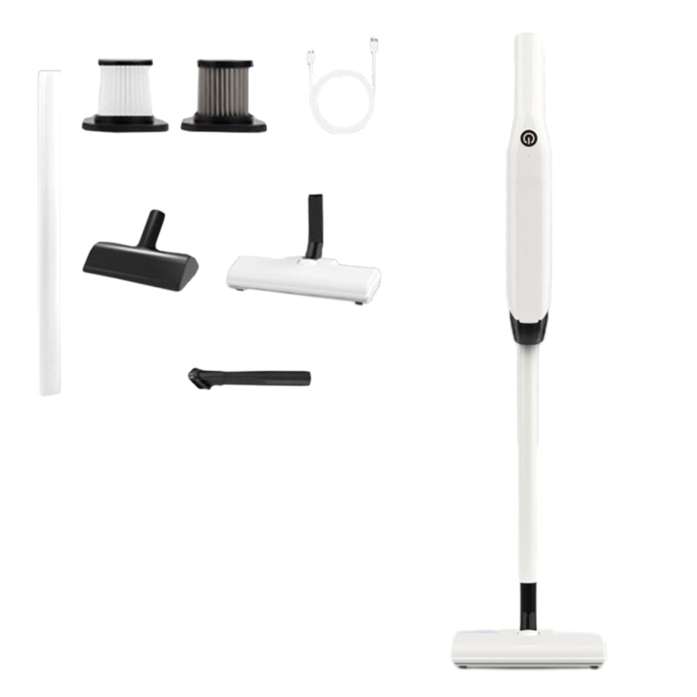 Cordless Vacuum Cleaner Rechargeable Handheld Vacuum for Hardwood Floor White