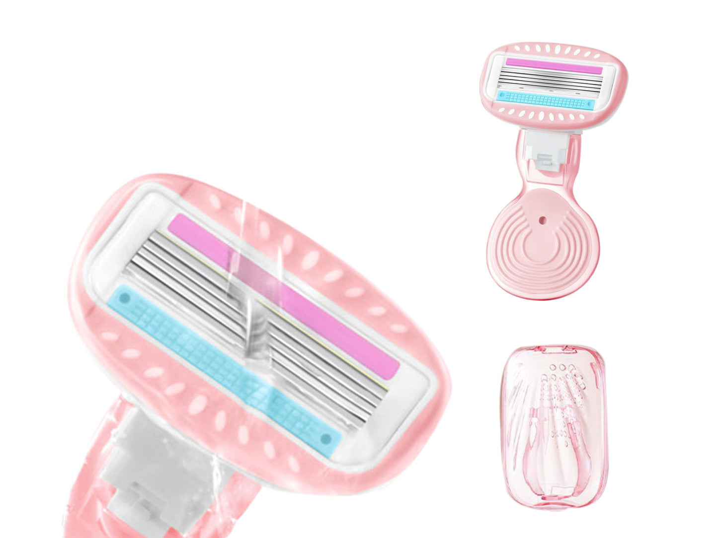 Mini Travel Razor 5-Blade Shaving Razor With Storage Case For Women