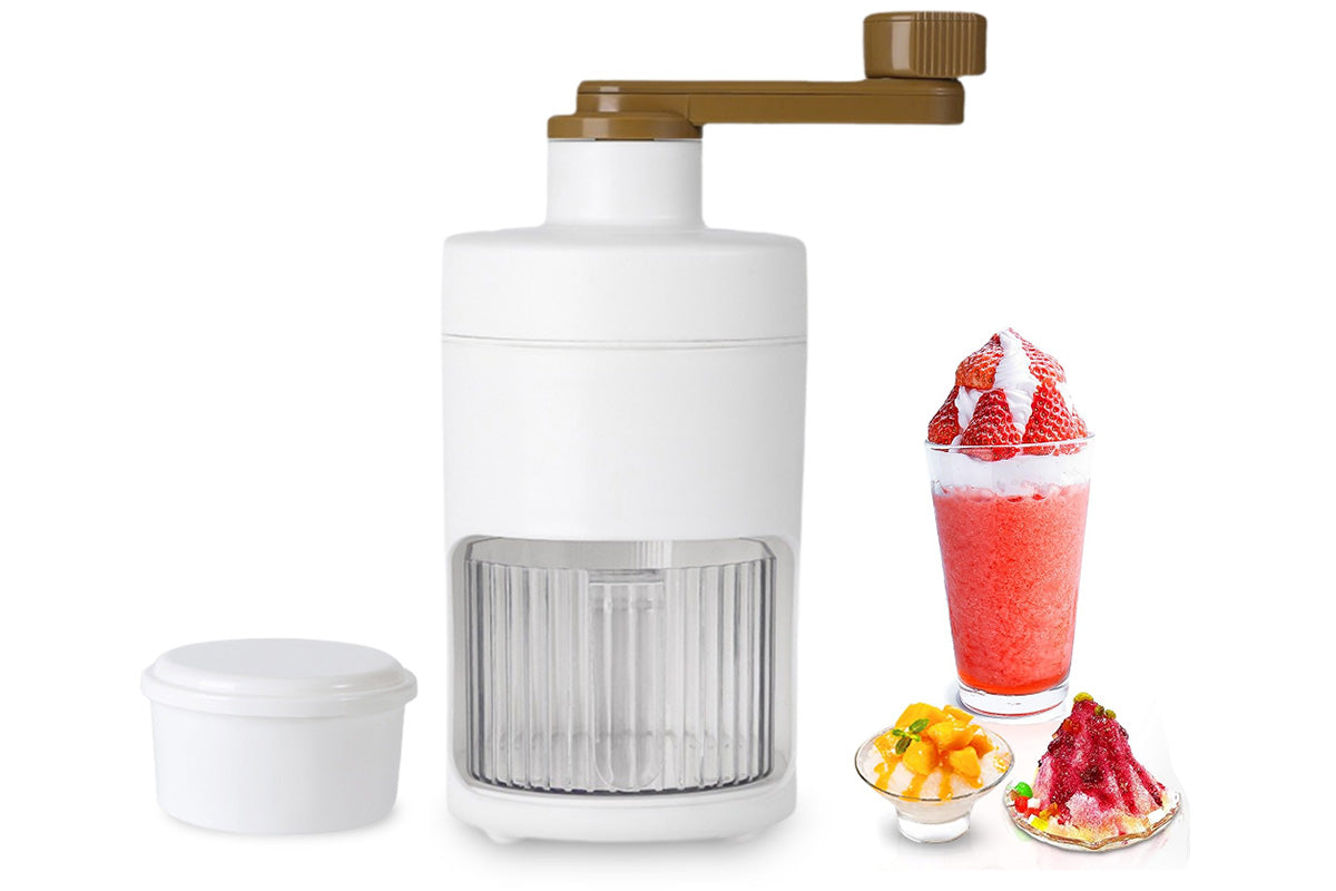 Manual Ice Crusher Shaver Portable Shaved Ice Machine Hand Snow Cone Maker
