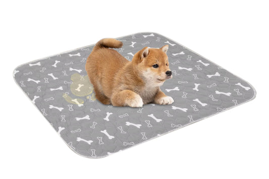 Washable Waterproof Reusable Dog Pee Pads Quick Absorbent Puppy Training Mat-Grey