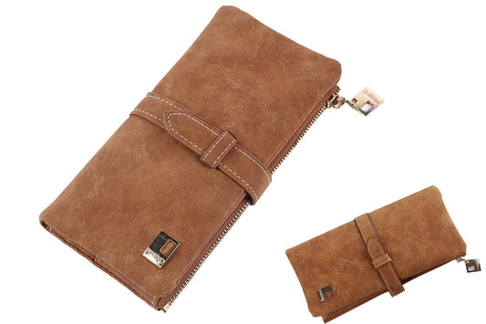 Women Wallet Multi Card Position Clutch Female Multi-Function Coin Purse-Brown