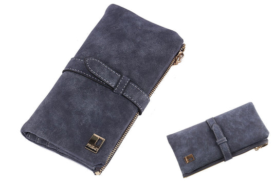 Women Wallet Multi Card Position Clutch Female Multi-Function Coin Purse-Dark Grey