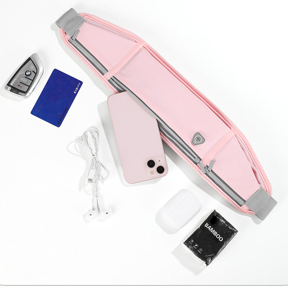 Running Belt Waist Pack Ultra Light Water Resistant Fitness Belt Waist Bag Pink