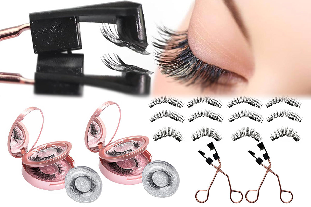 6Pair Eyelash Kit with Glue Free Reusable Eyelash Clip Set