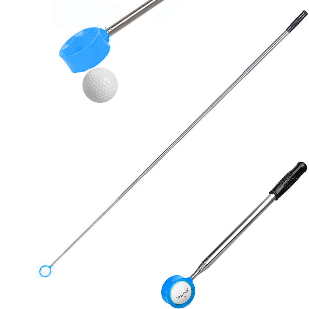 Telescopic Golf Ball Retriever Easy Pick Up Balls Golf Accessories Blue