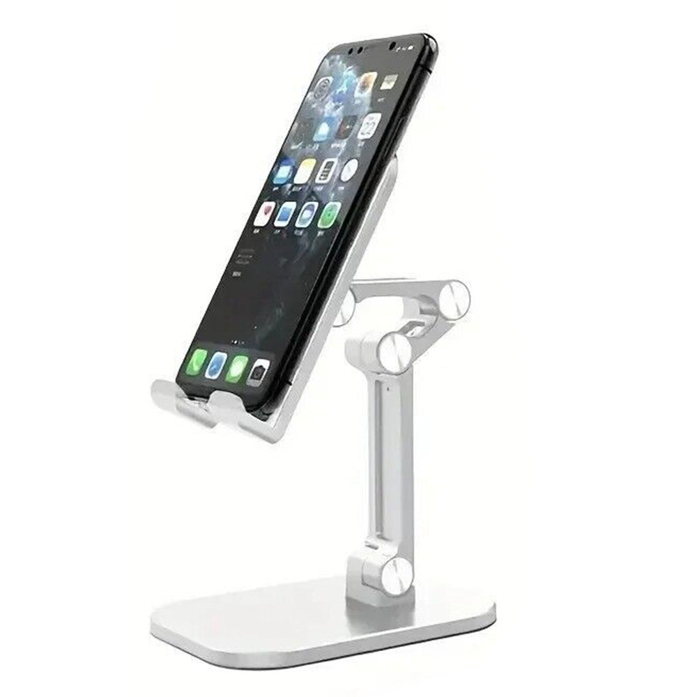Adjustable Phone Stand Holder Foldable Tablet Desktop Stand Portable Wide Compatibility White
