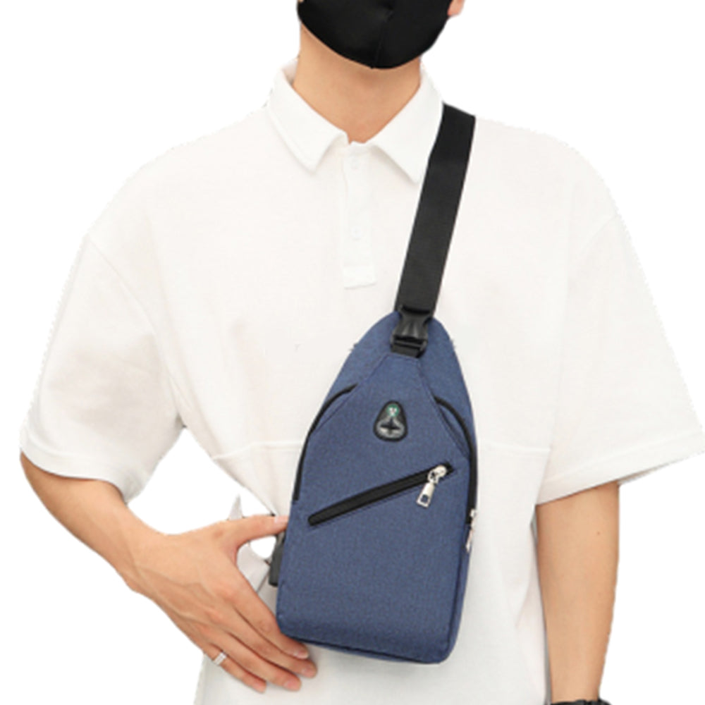 Crossbody Bag Casual Sling Bag Multi-Pocket Chest Bag Blue