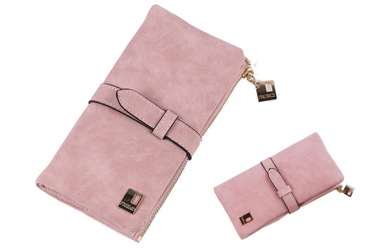 Women Wallet Multi Card Position Clutch Female Multi-Function Coin Purse-Pink