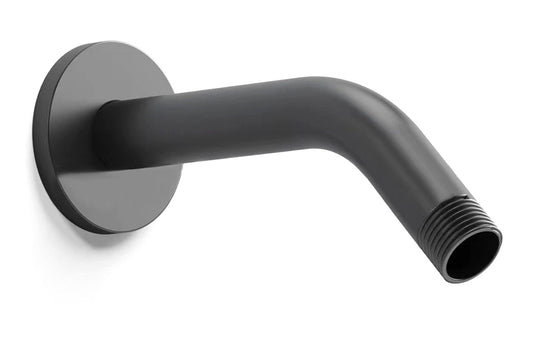 Matte Black Shower Arm 15cm Wall Mount Replacement Angle Shower Head Arm Shower Pipe