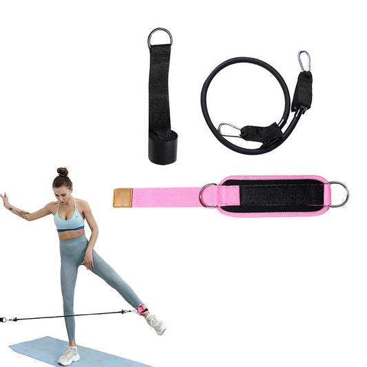 3Pcs Ankle Resistance Band Set Leg Training Resistance Band Fitness Training Equipment Pink
