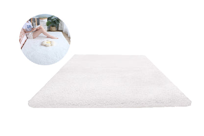 Soft Modern Indoor Large Shaggy Rug for Livingroom Bedroom Dorm Kids Room Home Decorative-Whtie