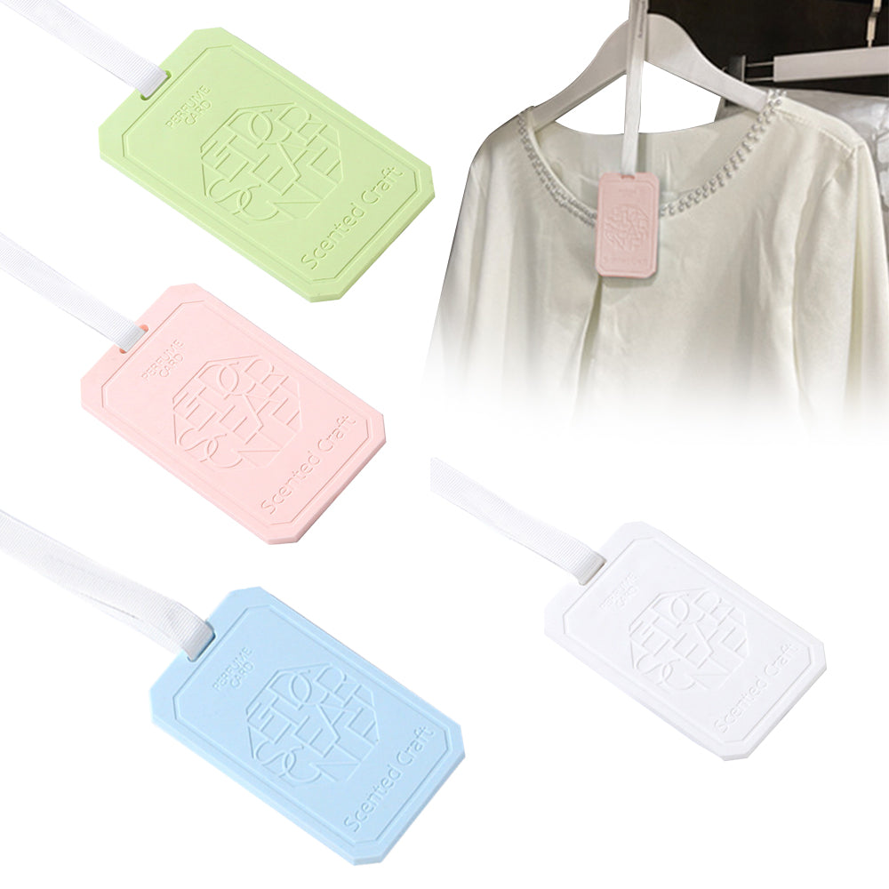 4Pcs Hanging EVA Wardrobe Aromatherapy Tablets Car Air Freshener Incense Tablets with Lanyard ?????