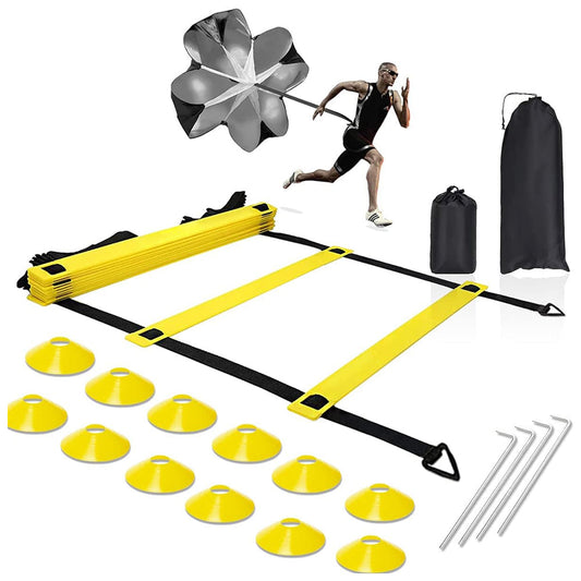 12 Rung Speed Agility Ladder Training Set Exercise Ladders for Football Soccer Footwork Training Sports