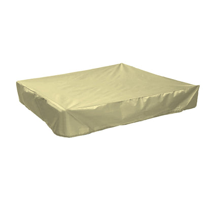 Square Sandbox Sandpit Cover Sandbox Canopy With Drawstring for Sandpit Toys Beige