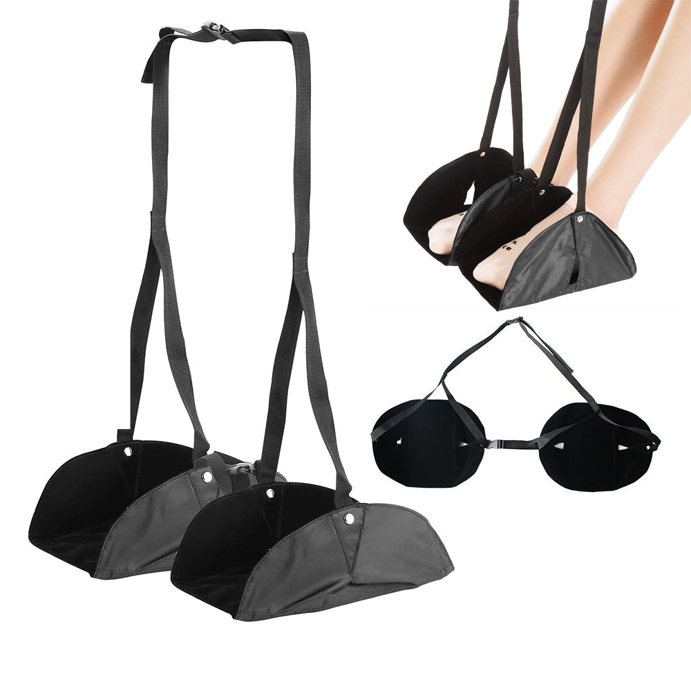 Portable Travel Foot Rest Adjustable Flight Leg Hammock Travel Accessory