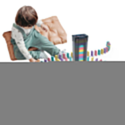 Automatic Domino Laying Train Set with 80Pcs Domino Blocks Pink