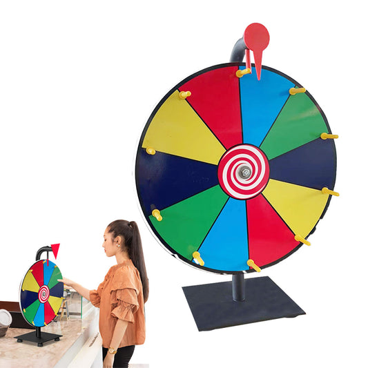 30CM Spinning Prize Wheel 10 Slots Tabletop Roulette Wheel with Stand