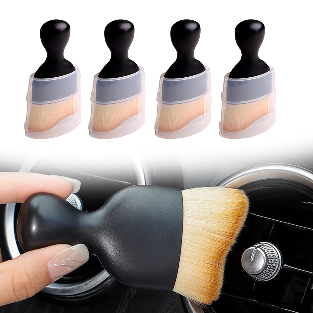 4Pcs Car Interior Cleaning Brushes Soft Bristle Brush Instrument Panel Crevice Dust Cleaning Tool