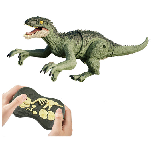 2.4Ghz Remote Control Dinosaur Toy Kids Electric RC Walking Toy Dark Green Indominus Rex