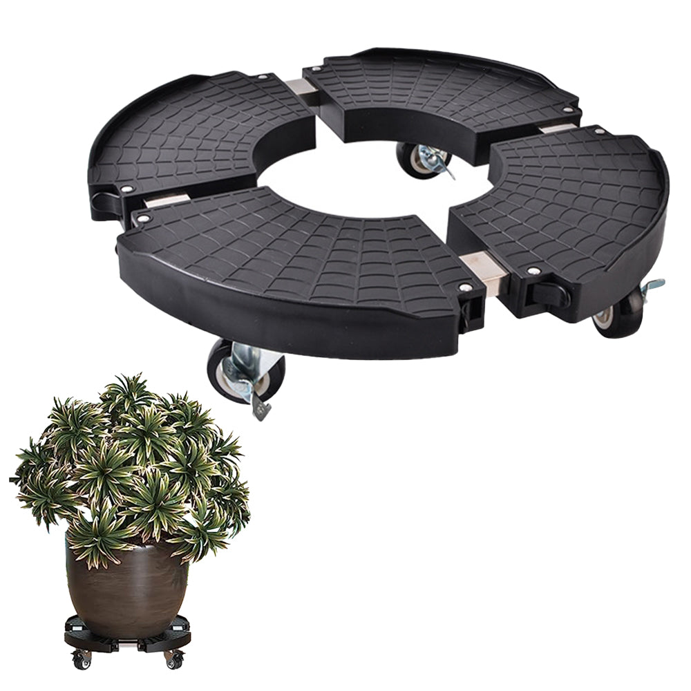 Adjustable Plant Caddy with Wheels Rolling Stand for Flower Pot