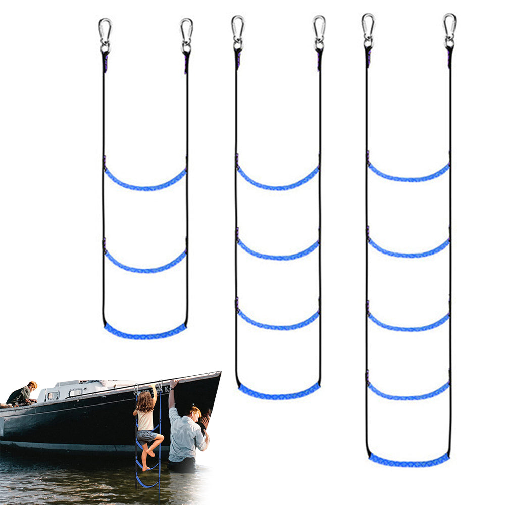 Boat Rope Ladder Portable Folding Ladder for Inflatable Boat Kayak Motorboat