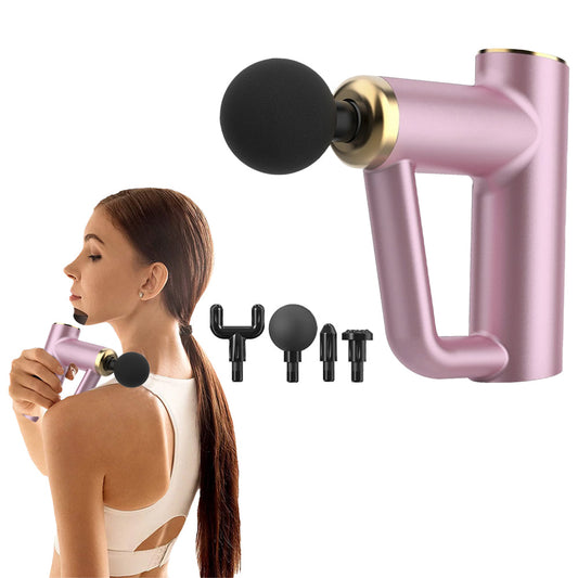 Muscle Massager Muscle Relaxing Massager with 4 Massage Heads Pink