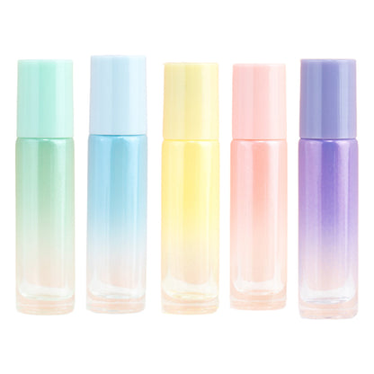 5Pcs 10ml Glass Roller Bottles Roll On Ball Empty Bottles Rollerball Perfume Essential Oil Containers